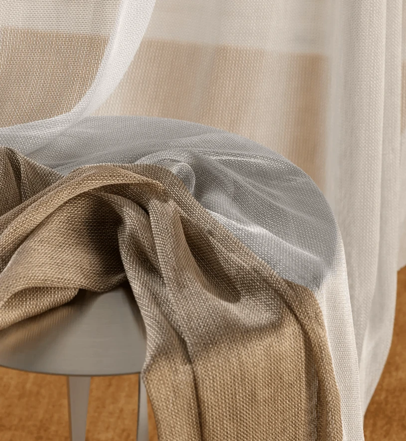 Sheer curtains display